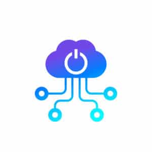 Edge computing technologies icon with a cloud